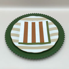 OPJET PARIS Brown Striped Paper Napkin x20