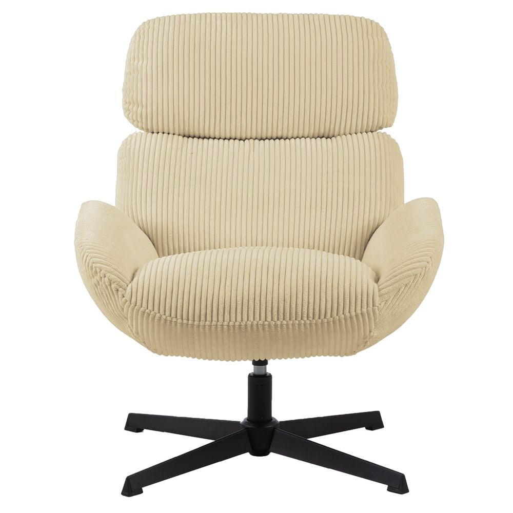 OPJET PARIS Swivel Armchair Nicolas Ribbed Velvet 88cm