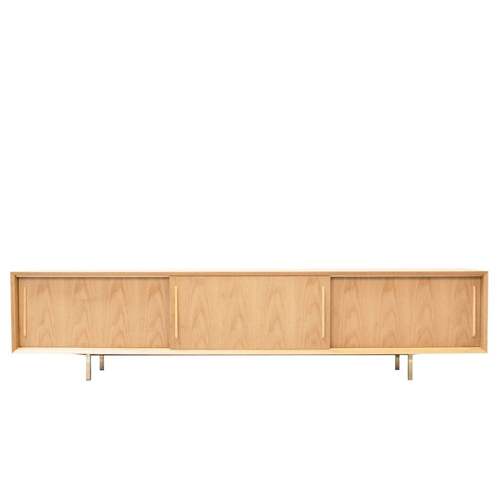 FURNIFIED TV Cabinet Oskar 3 Doors Oak 220cm