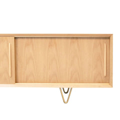 FURNIFIED TV Cabinet Oskar 3 Doors Oak 220cm