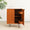 FURNIFIED Retro Bar Cabinet Teak 80cm