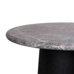 FURNIFIED Coffee Table Firenze Grey Marble 70cm