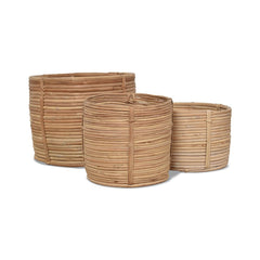 OPJET PARIS Set Of 3 Rattan Baskets Zac