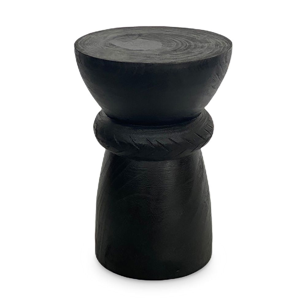 OPJET PARIS Side Table Niel Black Wood 45cm