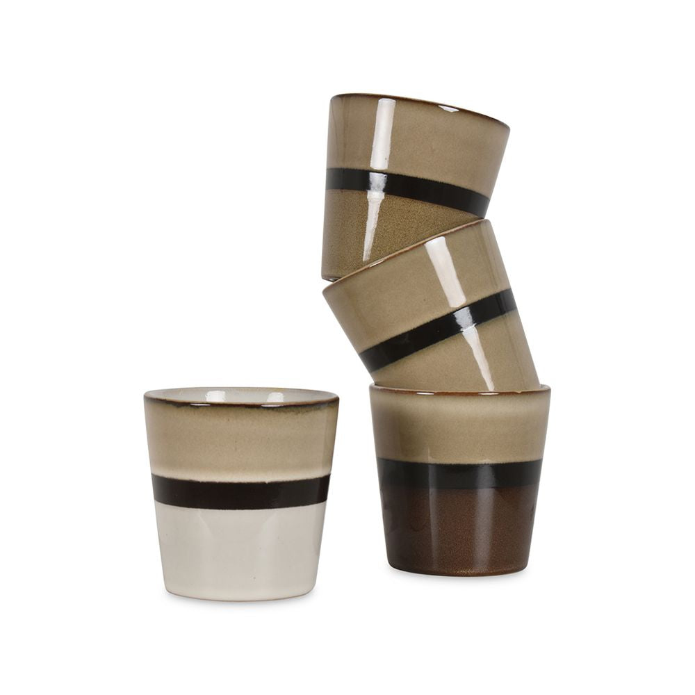 OPJET PARIS Set Of Cups Lynx Sandstone 8cm