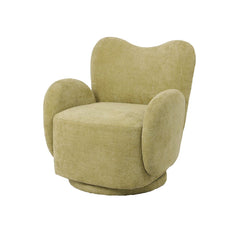 OPJET PARIS Swivel Armchair Soft Woven Velvet 80cm