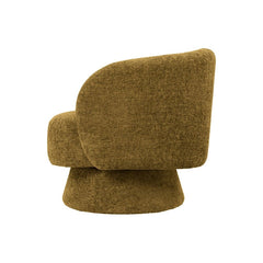 OPJET PARIS Rounded Swivel Armchair Woven Chenille 77cm