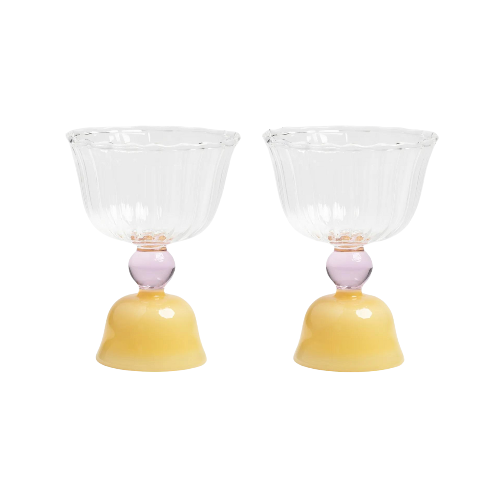 &KLEVERING  Set Of 2 Glasses Tulip Caramel