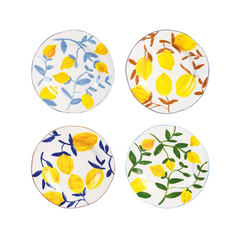 &KLEVERING Set Of 4 Plates Lemon Twig