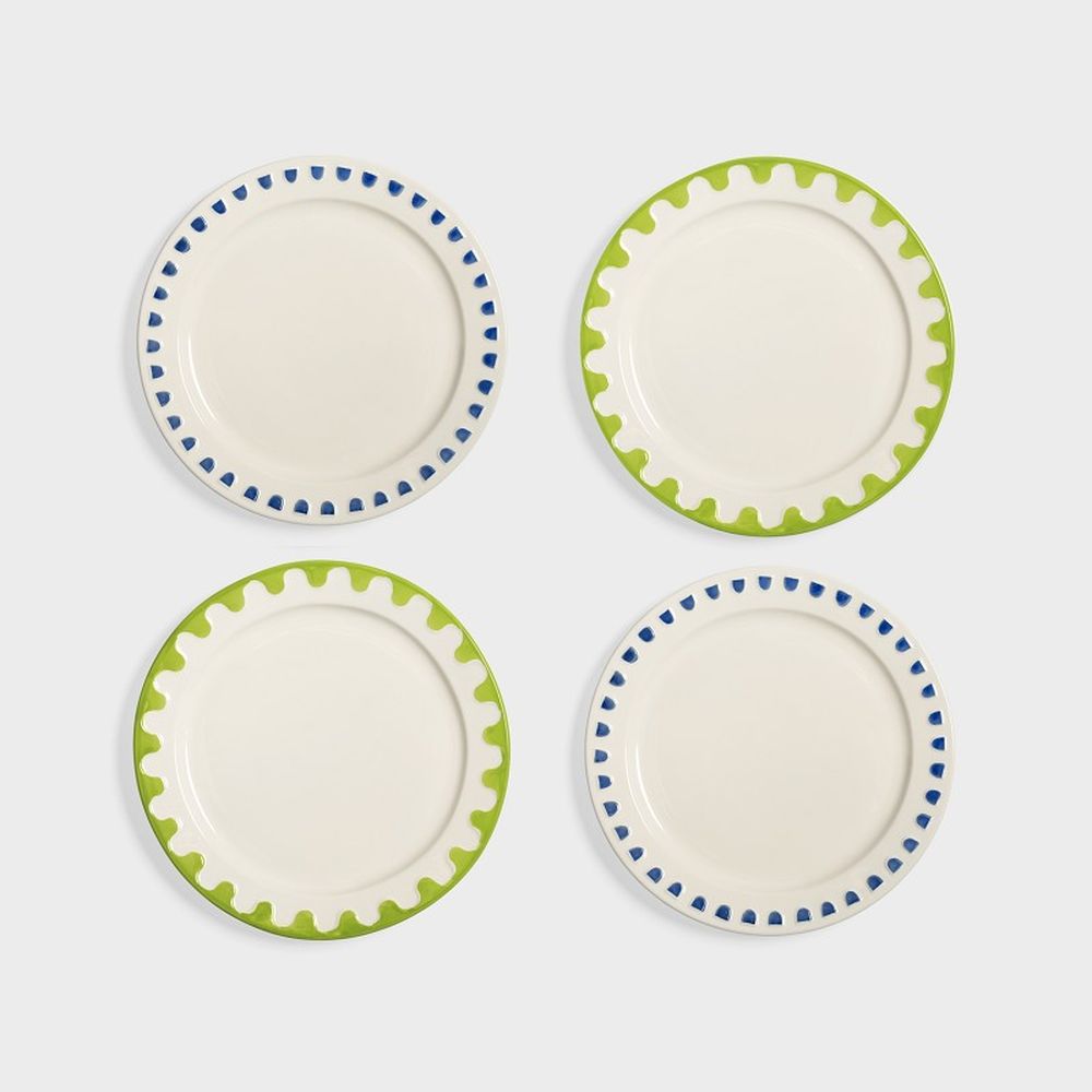 &KLEVERING Set Of 4 Plates Folk Medium