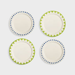 &KLEVERING Set Of 4 Plates Folk Medium