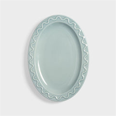 &KLEVERING Plate Mochi Light Blue Oval