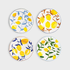 &KLEVERING Set Of 4 Plates Lemon Twig