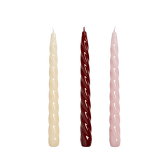 &KLEVERING Set Of 3 Candles Bravo Reds