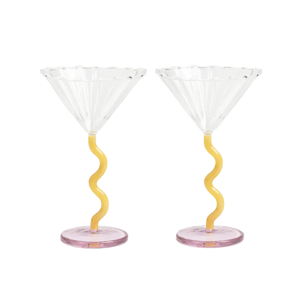 &KLEVERING Set Of 2 Coupes Curve Caramel