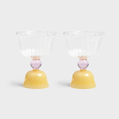 &KLEVERING  Set Of 2 Glasses Tulip Caramel