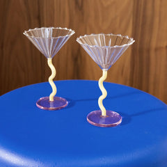 &KLEVERING Set Of 2 Coupes Curve Caramel