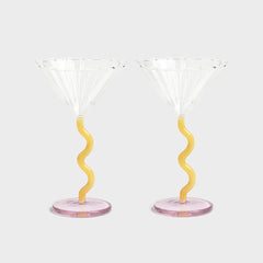 &KLEVERING Set Of 2 Coupes Curve Caramel