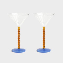 &KLEVERING Set Of 2 Coupes Perle Amber