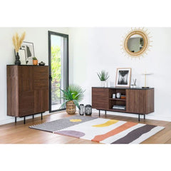 ZAGO Cabinet Nuance Metal Legs Walnut 140cm