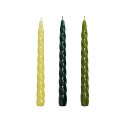 &KLEVERING Set Of 3 Candles Bravo Greens