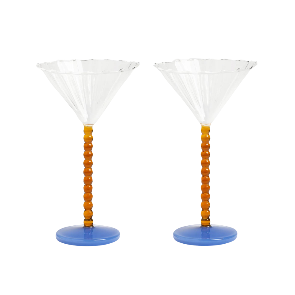 &KLEVERING Set Of 2 Coupes Perle Amber