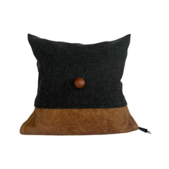 INTERIOR Pillow Black Wool 50x50cm