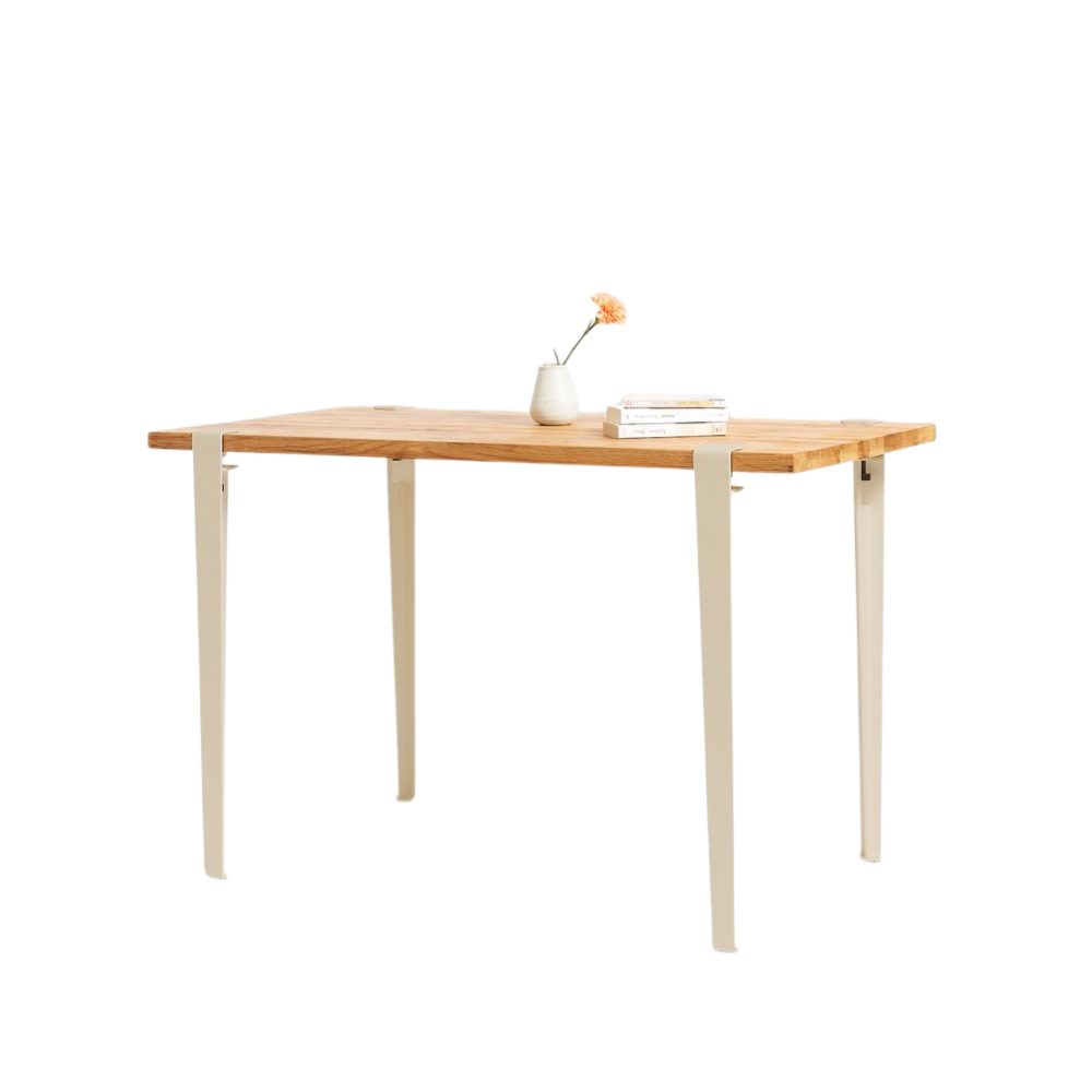 TIPTOE X HEJU Dining Table Lobo Reclaimed Oak Steel Legs 120cm