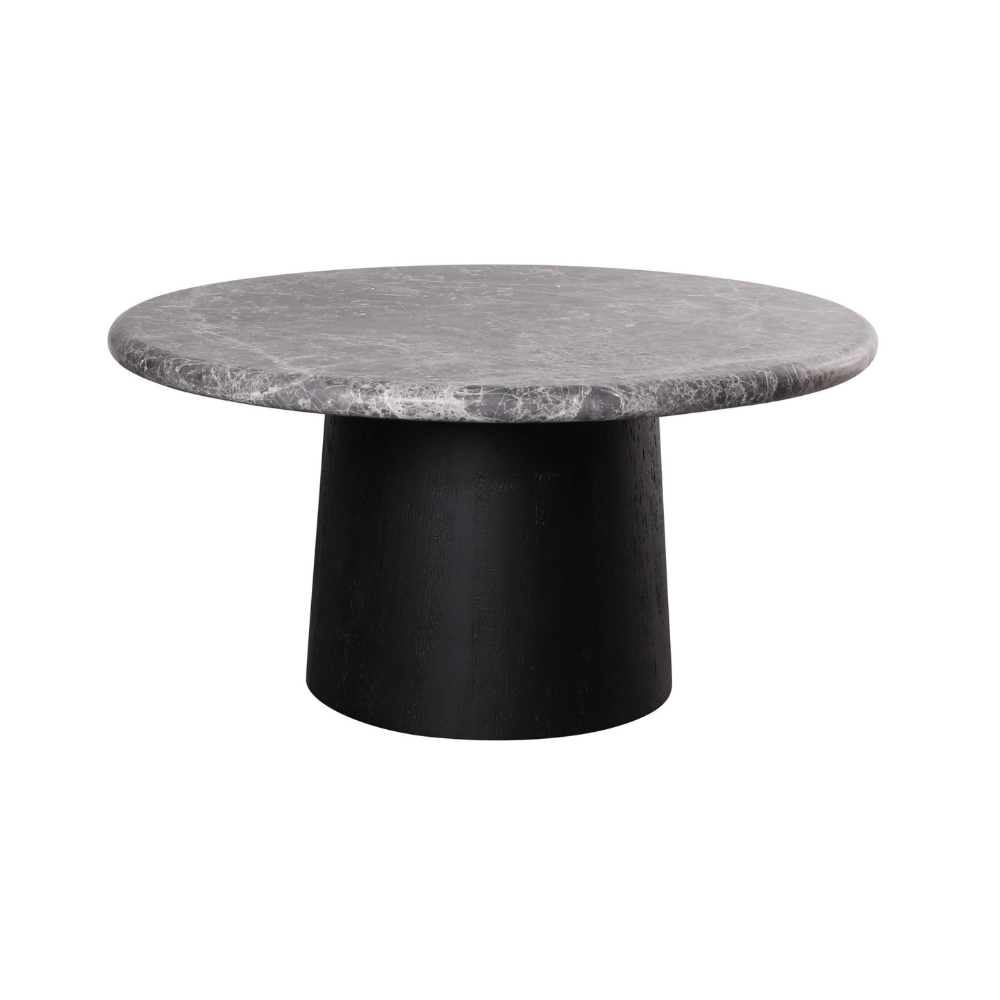 FURNIFIED Coffee Table Firenze Grey Marble 70cm