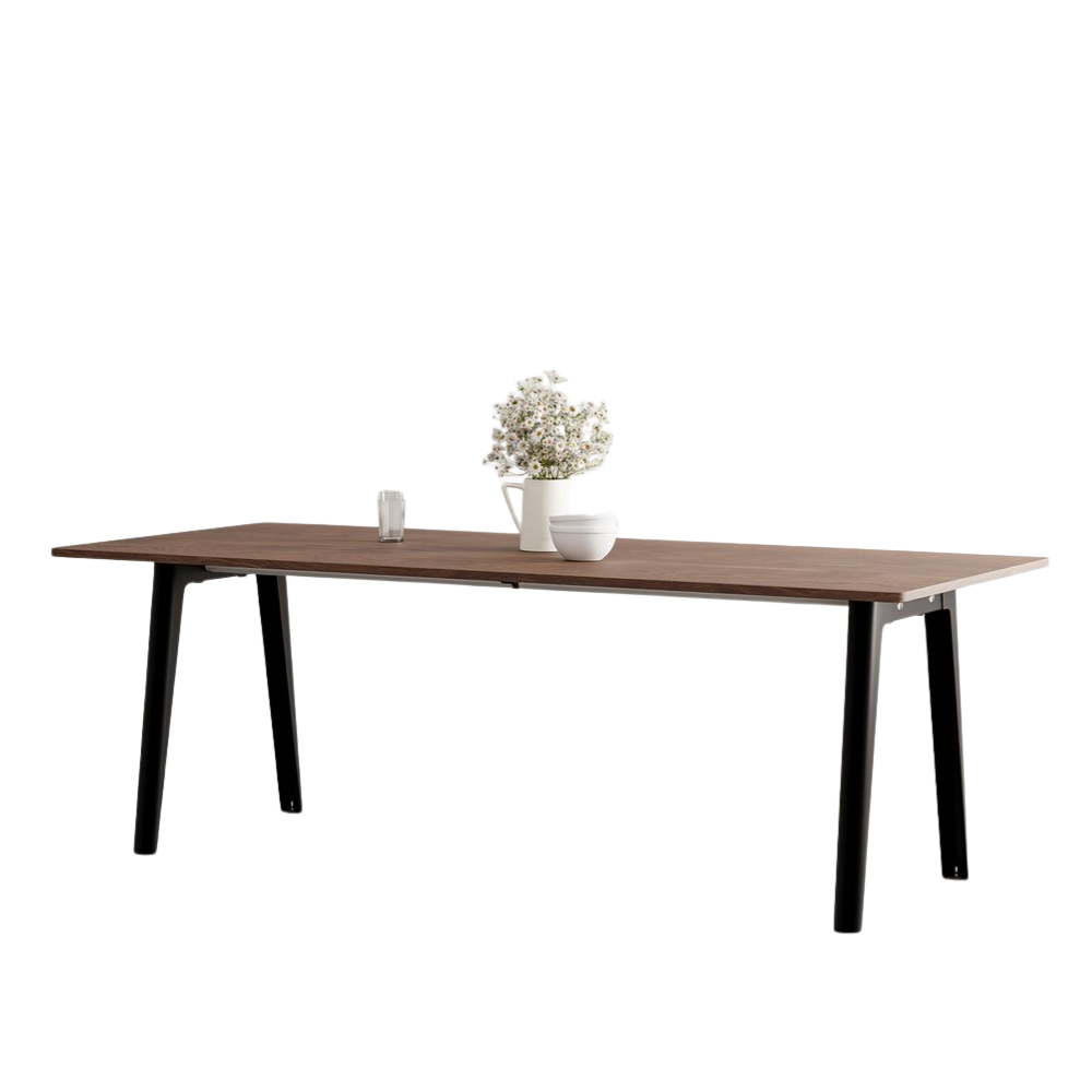 TIPTOE Dining Table New Modern Walnut Steel Legs 220cm