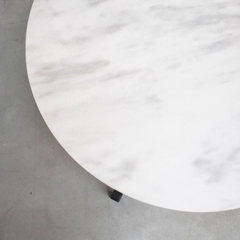 FURNIFIED Coffee Table Leonard White Marble 79cm