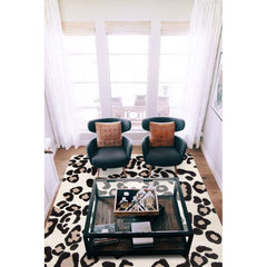 AFK LIVING Rug Leopard Pattern Black