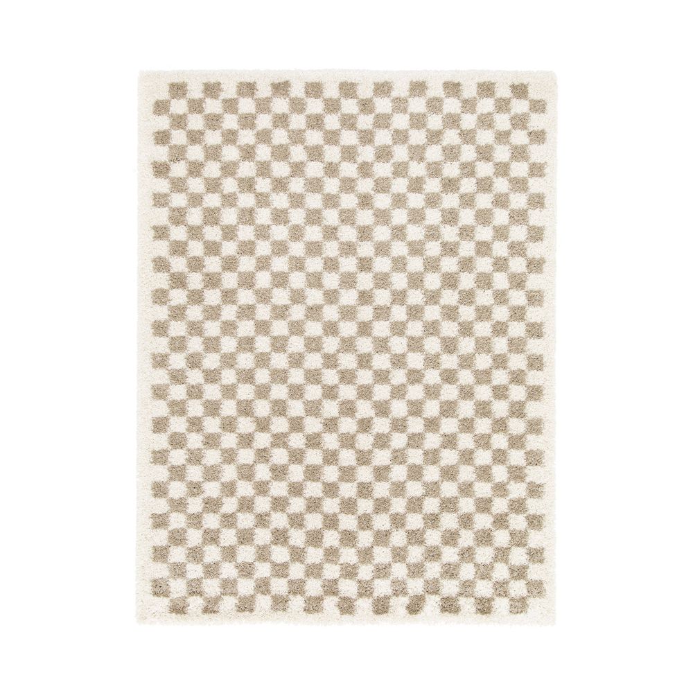 AFK LIVING Soft Rug Checkers Beige