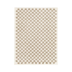 AFK LIVING Soft Rug Checkers Beige