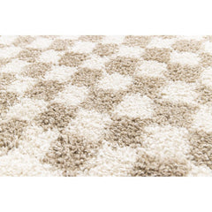 AFK LIVING Soft Rug Checkers Beige