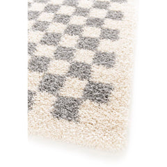 AFK LIVING Soft Rug Checkers Grey