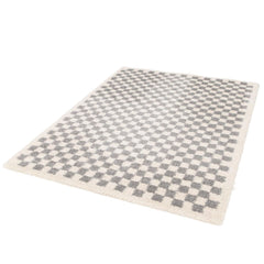 AFK LIVING Soft Rug Checkers Grey