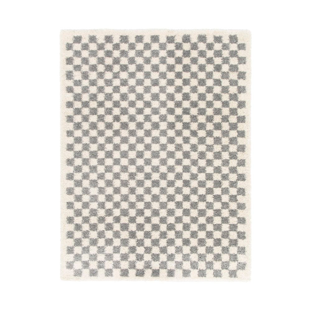 AFK LIVING Soft Rug Checkers Grey