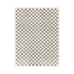 AFK LIVING Soft Rug Checkers Grey