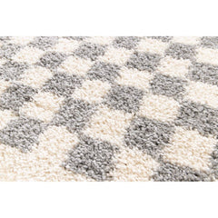 AFK LIVING Soft Rug Checkers Grey