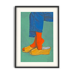 PSTR STUDIO Art Print - Roxanne - Heels with socks