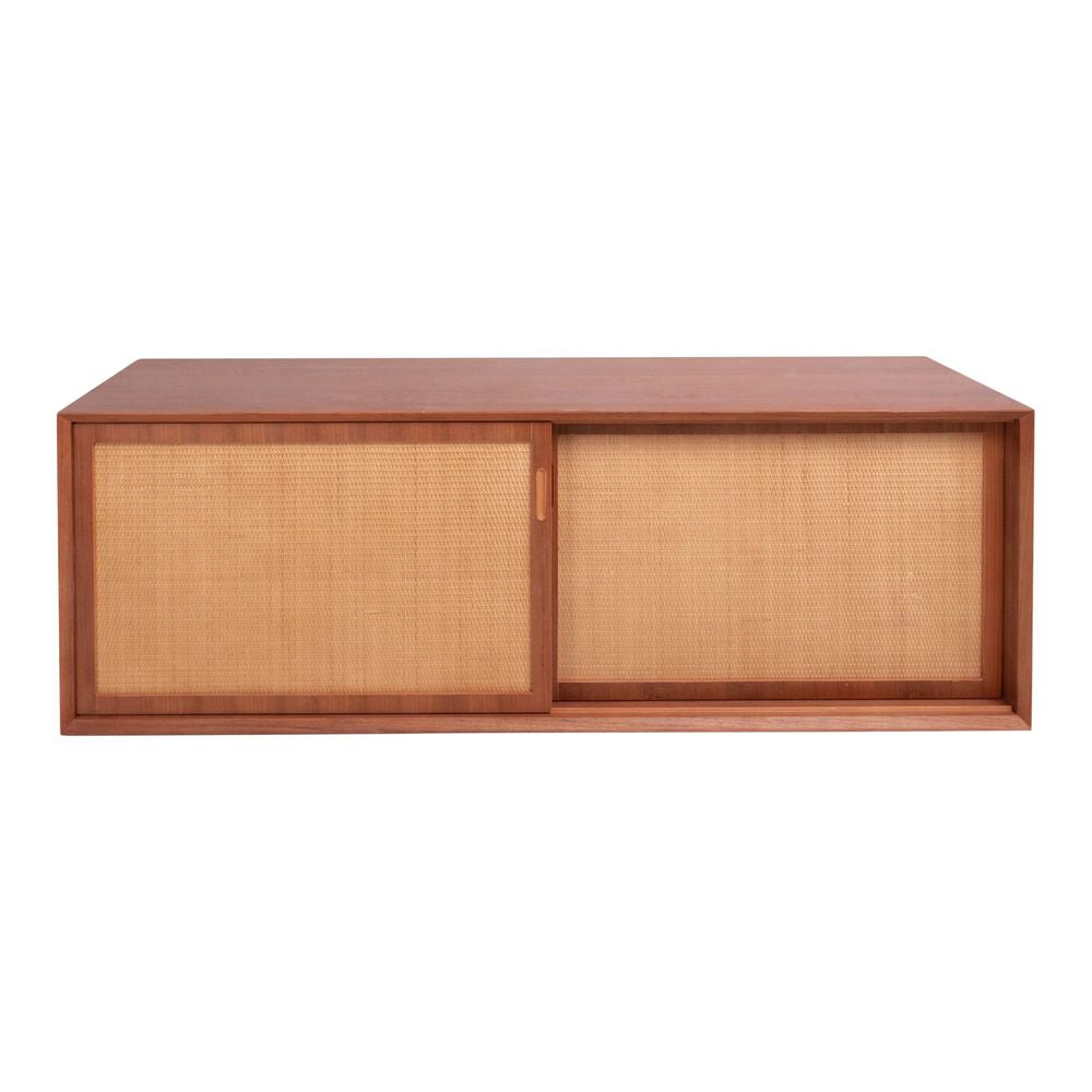 FURNIFIED Bathroom Cabinet Nestor Rattan Teak 150cm