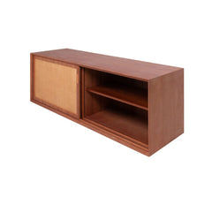 FURNIFIED Bathroom Cabinet Nestor Rattan Teak 150cm