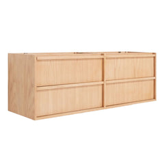 FURNIFIED Bathroom Cabinet Fien Wood 150cm