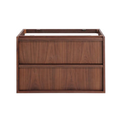 FURNIFIED Bathroom Furniture Set Fien Walnut