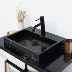 FURNIFIED Washbasin George Black Marble