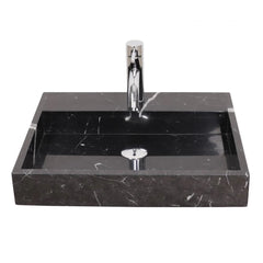 FURNIFIED Washbasin George Black Marble