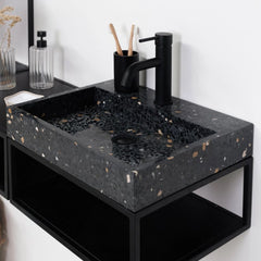 FURNIFIED Washbasin George Black Marble