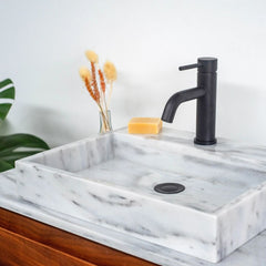 FURNIFIED Washbasin George Black Marble