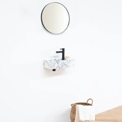 FURNIFIED Washbasin Naleya Moonstone Marble